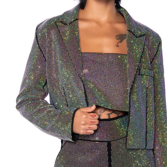 AKIRA Multicolor Sequin Blazer - Picture 6 of 6